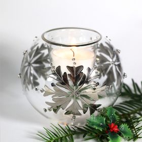 Candle Snowflake Dot - Clear/Gold - Artifactually